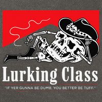 Lurking-Class If Yer Gunna Be Dumb, You Better Be Tuff” Cotton Canvas Backpack