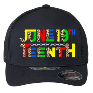 Leopard Juneteenth 19th Freedom Black Pride Black History Gift Flexfit Unipanel Trucker Cap