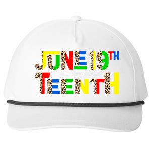 Leopard Juneteenth 19th Freedom Black Pride Black History Gift Snapback Five-Panel Rope Hat