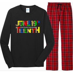 Leopard Juneteenth 19th Freedom Black Pride Black History Gift Long Sleeve Pajama Set