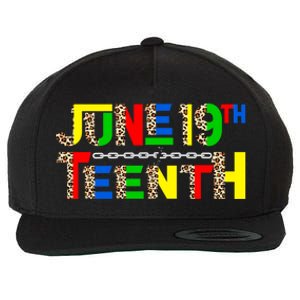 Leopard Juneteenth 19th Freedom Black Pride Black History Gift Wool Snapback Cap