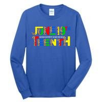 Leopard Juneteenth 19th Freedom Black Pride Black History Gift Tall Long Sleeve T-Shirt