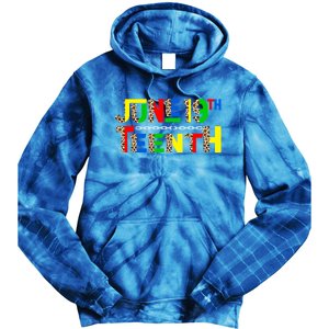 Leopard Juneteenth 19th Freedom Black Pride Black History Gift Tie Dye Hoodie