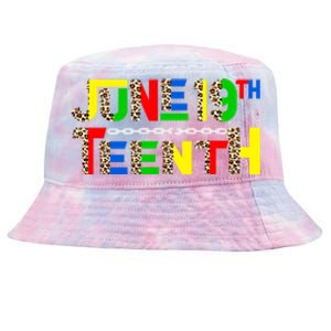 Leopard Juneteenth 19th Freedom Black Pride Black History Gift Tie-Dyed Bucket Hat