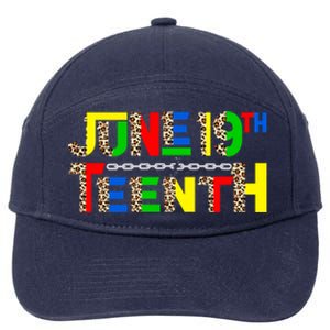 Leopard Juneteenth 19th Freedom Black Pride Black History Gift 7-Panel Snapback Hat