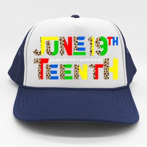 Leopard Juneteenth 19th Freedom Black Pride Black History Gift Trucker Hat