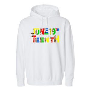 Leopard Juneteenth 19th Freedom Black Pride Black History Gift Garment-Dyed Fleece Hoodie