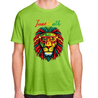 Lion Juneteenth 1865 Black History Freedom African American Adult ChromaSoft Performance T-Shirt