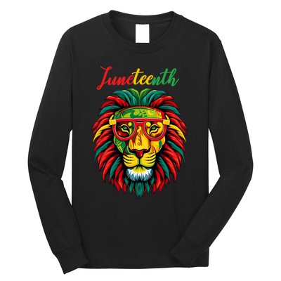 Lion Juneteenth 1865 Black History Freedom African American Long Sleeve Shirt