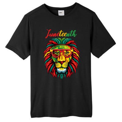 Lion Juneteenth 1865 Black History Freedom African American Tall Fusion ChromaSoft Performance T-Shirt