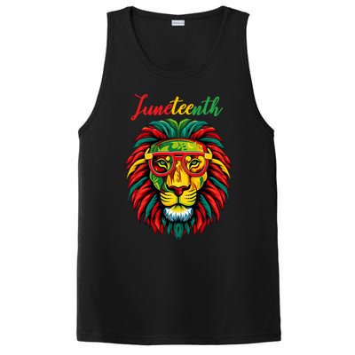 Lion Juneteenth 1865 Black History Freedom African American PosiCharge Competitor Tank