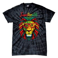 Lion Juneteenth 1865 Black History Freedom African American Tie-Dye T-Shirt