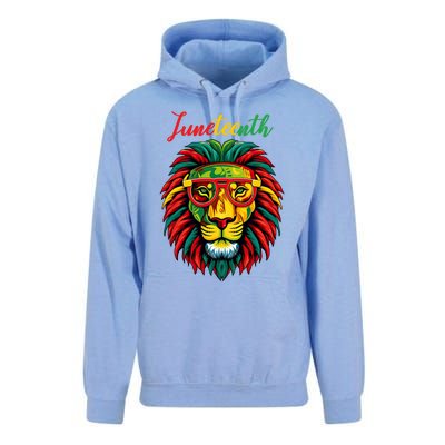 Lion Juneteenth 1865 Black History Freedom African American Unisex Surf Hoodie