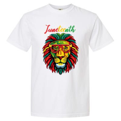 Lion Juneteenth 1865 Black History Freedom African American Garment-Dyed Heavyweight T-Shirt