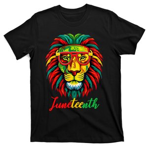 Lion Juneteenth 1865 Black History Freedom African American T-Shirt