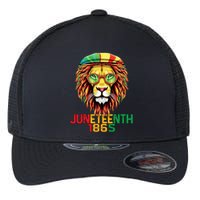 Lion Juneteenth 1865 Black History Freedom African American Flexfit Unipanel Trucker Cap