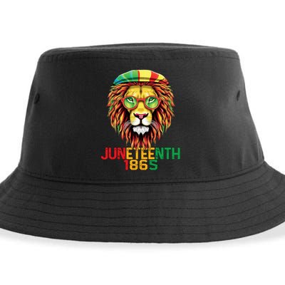 Lion Juneteenth 1865 Black History Freedom African American Sustainable Bucket Hat