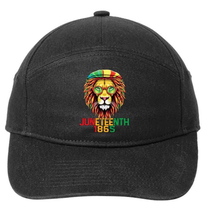 Lion Juneteenth 1865 Black History Freedom African American 7-Panel Snapback Hat