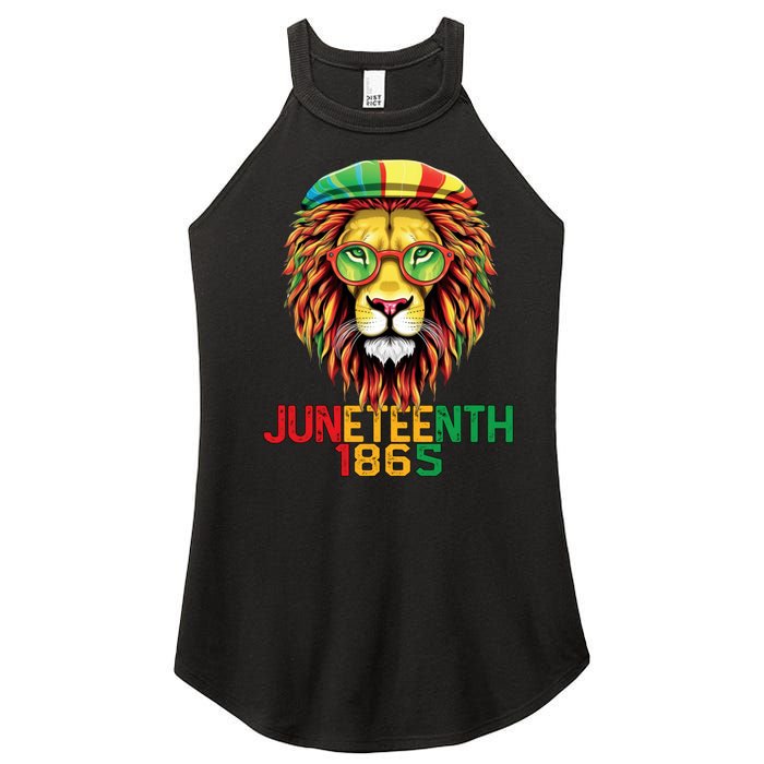 Lion Juneteenth 1865 Black History Freedom African American Women’s Perfect Tri Rocker Tank