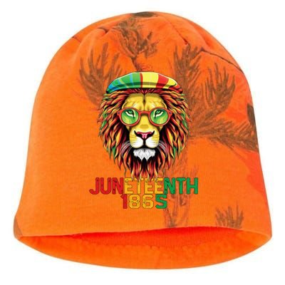 Lion Juneteenth 1865 Black History Freedom African American Kati - Camo Knit Beanie