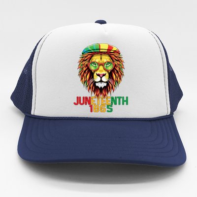 Lion Juneteenth 1865 Black History Freedom African American Trucker Hat