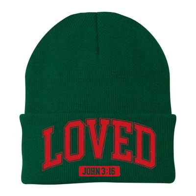 Loved John 3 16 Knit Cap Winter Beanie