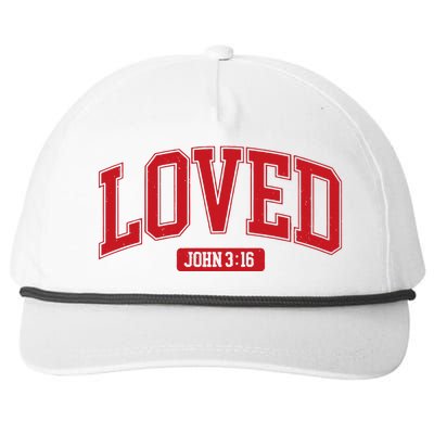 Loved John 3 16 Snapback Five-Panel Rope Hat