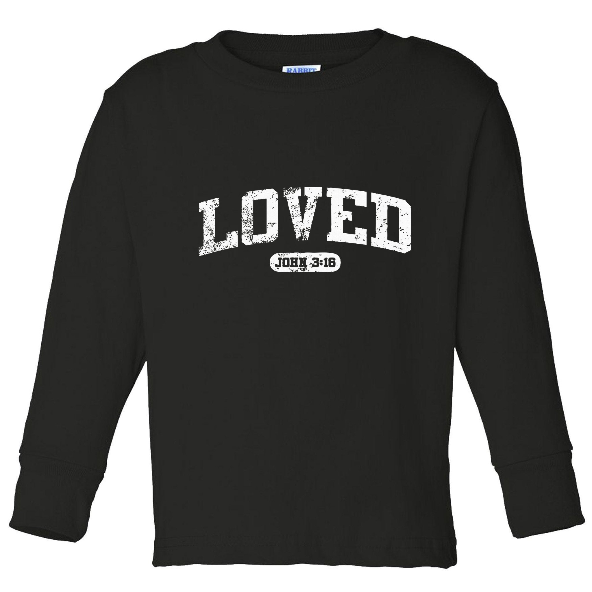 Loved John 316 Jesus Christian Faith Toddler Long Sleeve Shirt