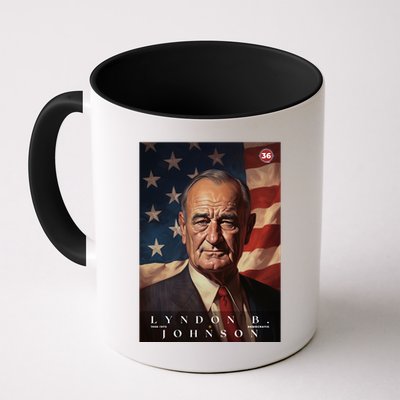 Lyndon Johnson 36th President Of The United States Portrait Mug