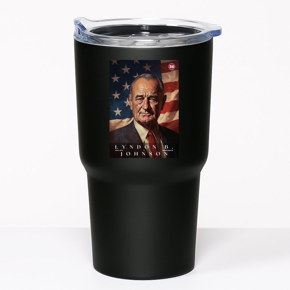 Lyndon Johnson 36th President Of The United States Portrait Tumbler