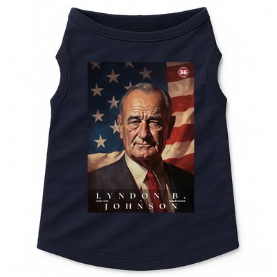Lyndon Johnson 36th President Of The United States Portrait Doggie Tank