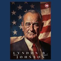 Lyndon Johnson 36th President Of The United States Portrait Cooling Performance Crew T-Shirt