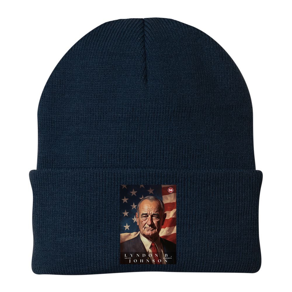Lyndon Johnson 36th President Of The United States Portrait Beanie
