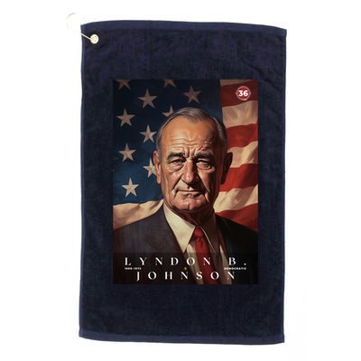 Lyndon Johnson 36th President Of The United States Portrait Golf Towel