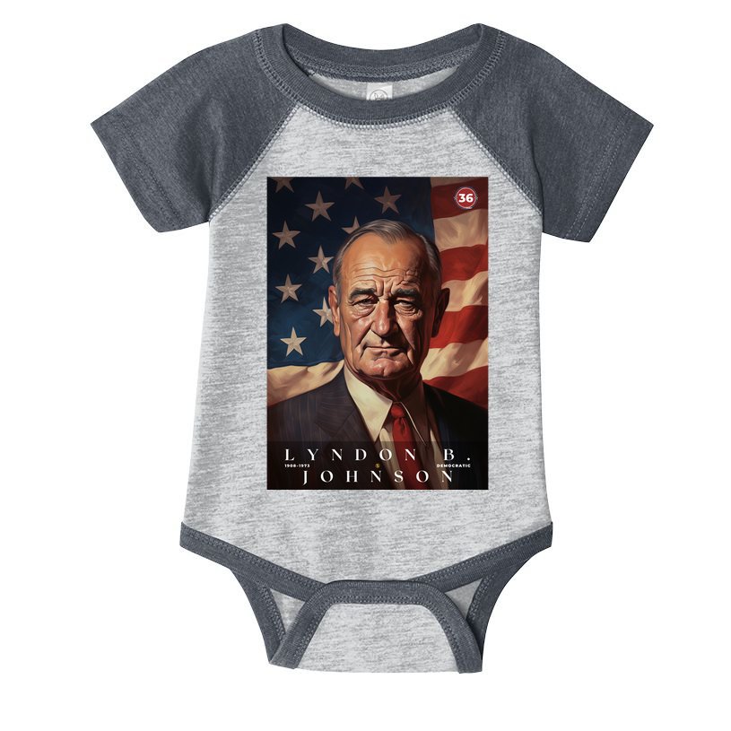 Lyndon Johnson 36th President Of The United States Portrait Infant Baby Jersey Bodysuit