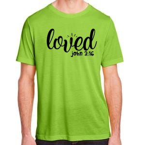 Loved John 3:16 Quote Adult ChromaSoft Performance T-Shirt