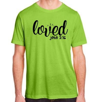 Loved John 3:16 Quote Adult ChromaSoft Performance T-Shirt