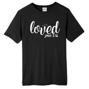 Loved John 3:16 Quote Tall Fusion ChromaSoft Performance T-Shirt