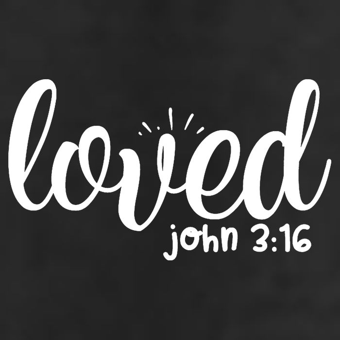 Loved John 3:16 Quote 25L Jumbo Tote