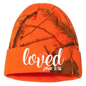 Loved John 3:16 Quote Kati Licensed 12" Camo Beanie