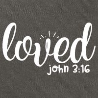 Loved John 3:16 Quote Cotton Canvas Backpack