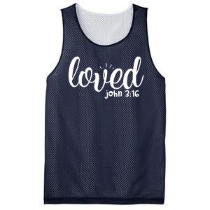 Loved John 3:16 Quote Mesh Reversible Basketball Jersey Tank