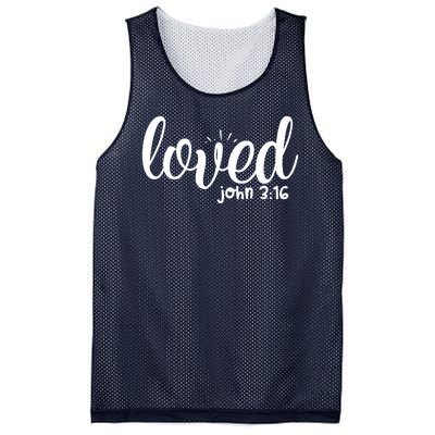 Loved John 3:16 Quote Mesh Reversible Basketball Jersey Tank