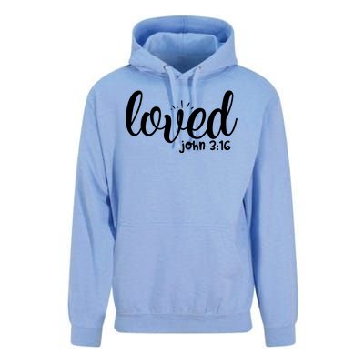 Loved John 3:16 Quote Unisex Surf Hoodie