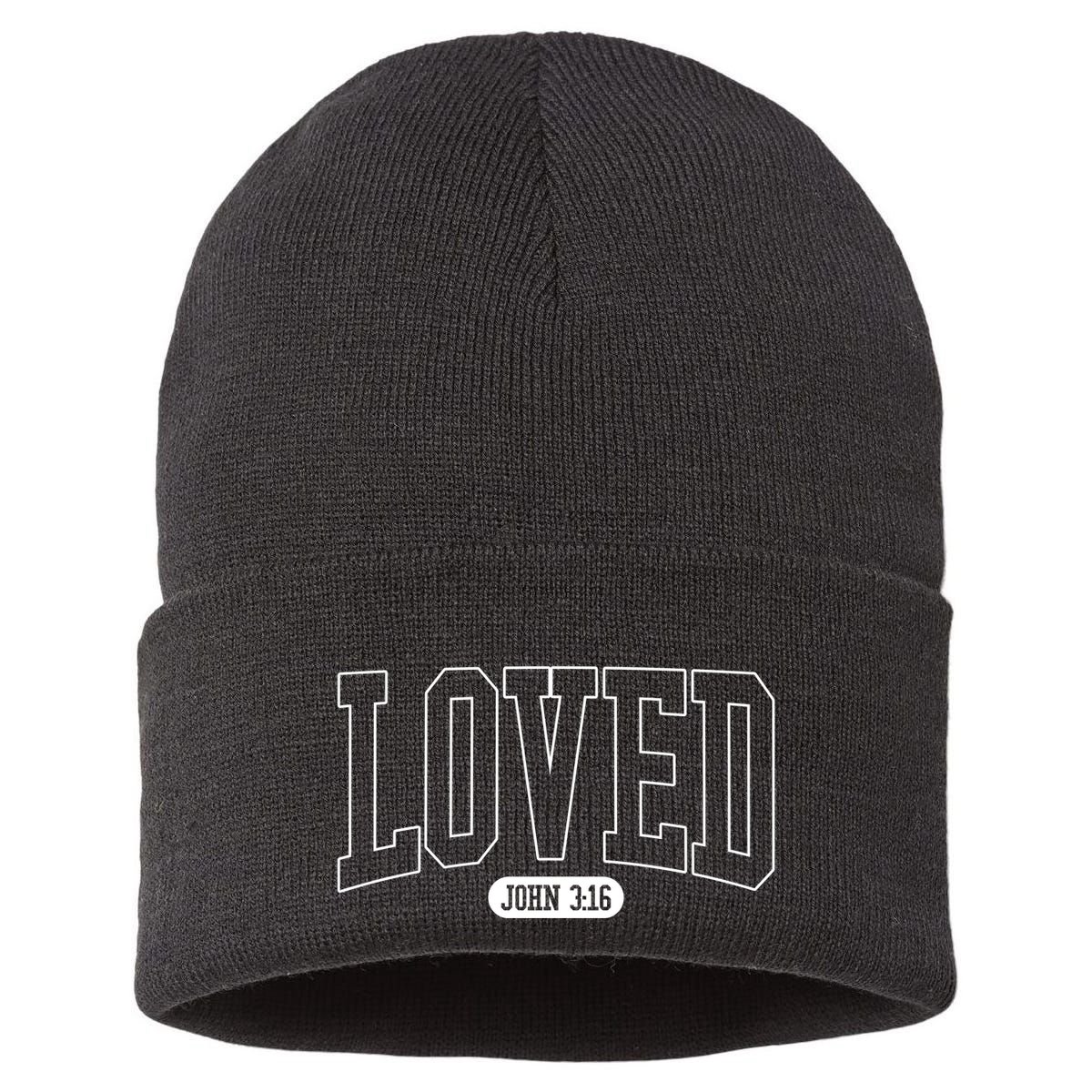 Loved John 3 16 Sustainable Knit Beanie
