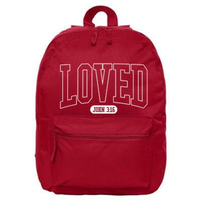 Loved John 3 16 16 in Basic Backpack
