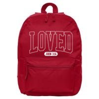 Loved John 3 16 16 in Basic Backpack