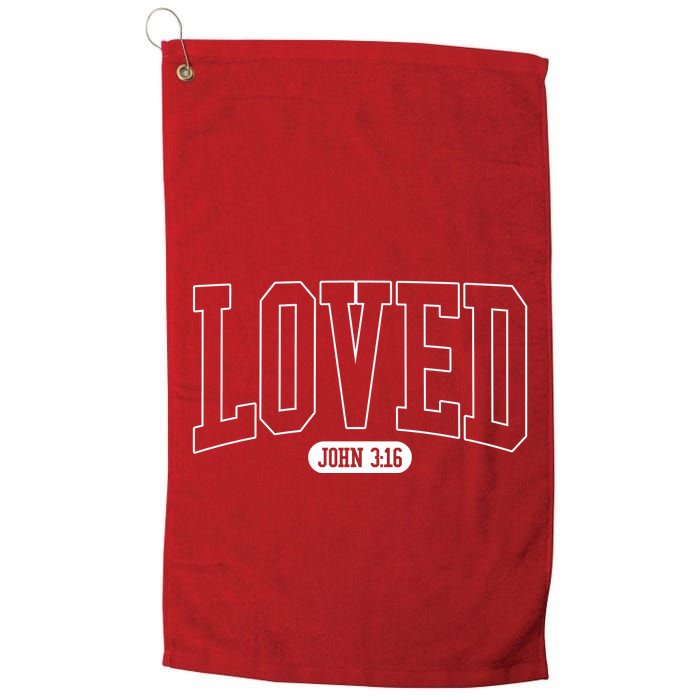 Loved John 3 16 Golf Towel