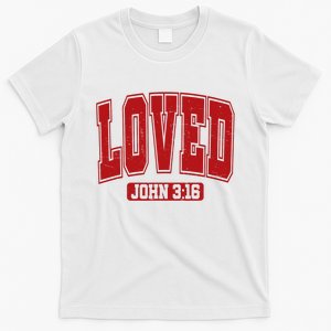 Loved John 3 16 Christian Loves Valentines Day T-Shirt