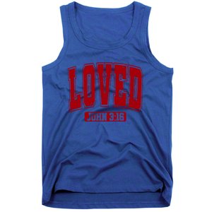 Loved John 3:16 Christian Valentines Bible Verse Valentine Gift Tank Top